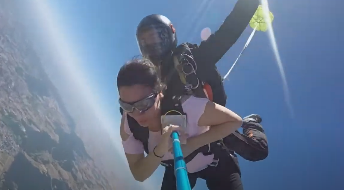 parachute chute libre video auvergne